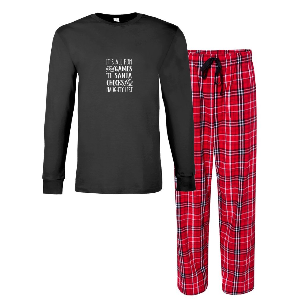 Naughty List Pajama Long Sleeve T-Shirt & Flannel Pants Set